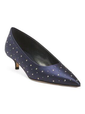ARTEANA Made In Italy Pointy Toe Pumps With Crystals